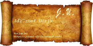 József Ulrik névjegykártya